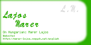 lajos marer business card